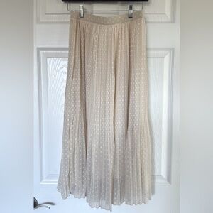 Lulu's Cream Maxi A-Line Skirt